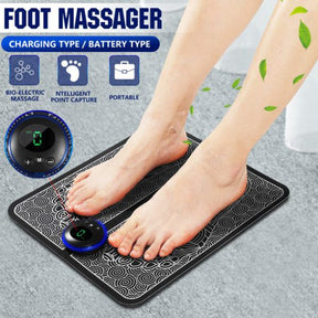 Ems Foot Massager Mat / Electric Usb Charging Smart Display / With Box