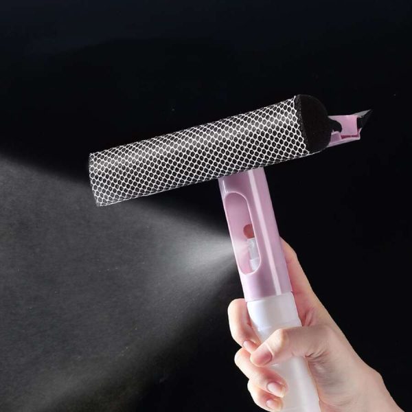 3 In 1 Spray, Sponge And Wipe Multifunctional Glass Cleaning Brush