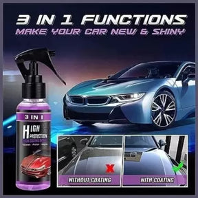 3 In 1 High Protection Quick Car Coating Spray /  Plastic Parts Refurbish Agent Car Hand Spray (100 Ml)