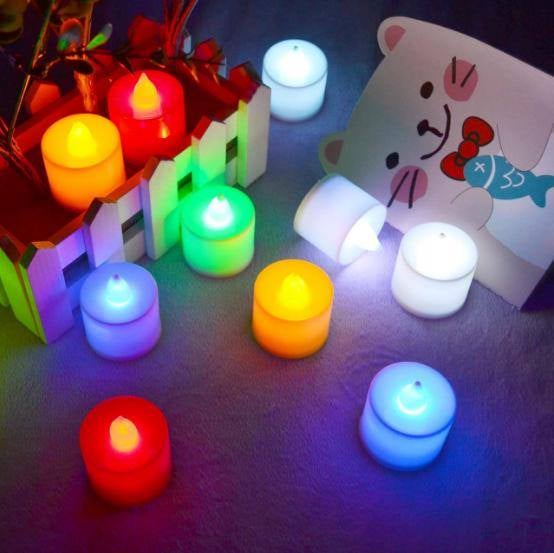 24 Pcs Led Candles / Battery Operated Flameless Tealight Fake Candles Lamp