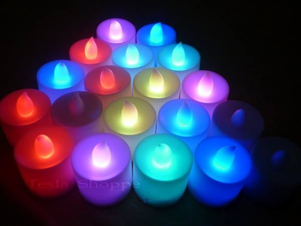 24 Pcs Led Candles / Battery Operated Flameless Tealight Fake Candles Lamp