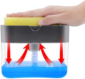 2 In 1 Soap Dispenser / Soap Pump With Sponge (random Color )