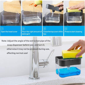 2 In 1 Soap Dispenser / Soap Pump With Sponge (random Color )