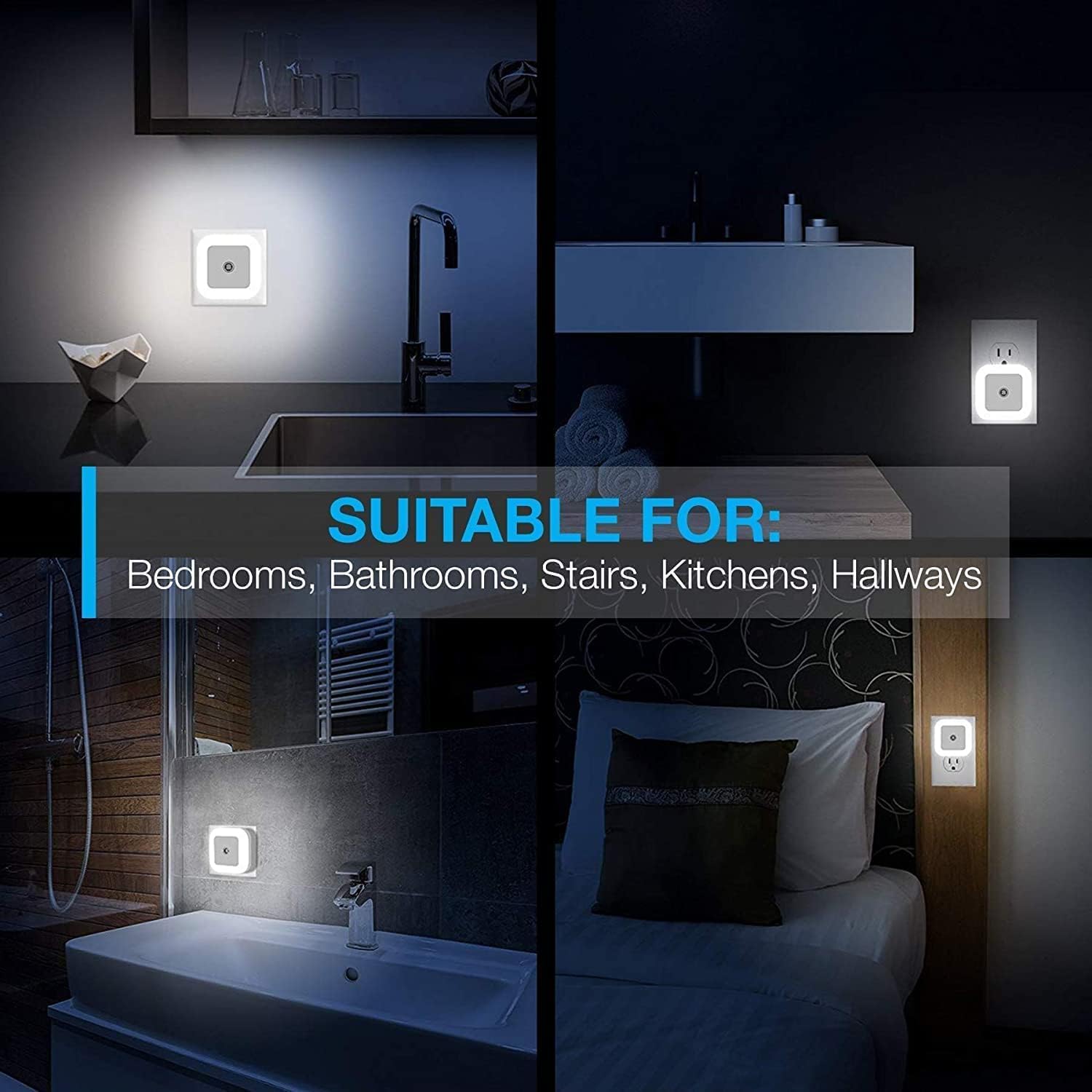 Light Sensor Led Night Light / Night Lamp With Automatic Sensor / Ideal For Decor (white Light)