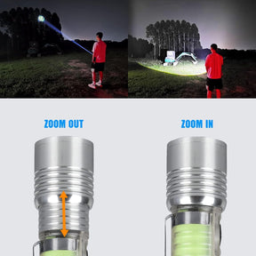 520a Super Bright Flashlight / 8 Modes Portable Flashlight For Emergency, Camping, Hiking | Water Proof Flashlight | Zoom Flashlight