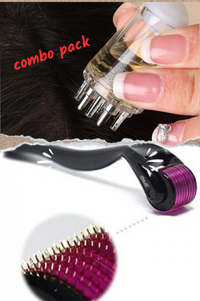 Combo Pack | Scalp Root Hair Oil Applicator | Derma Roller