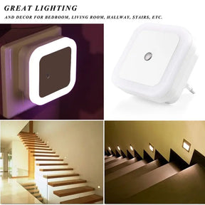 Light Sensor Led Night Light / Night Lamp With Automatic Sensor / Ideal For Decor (white Light)