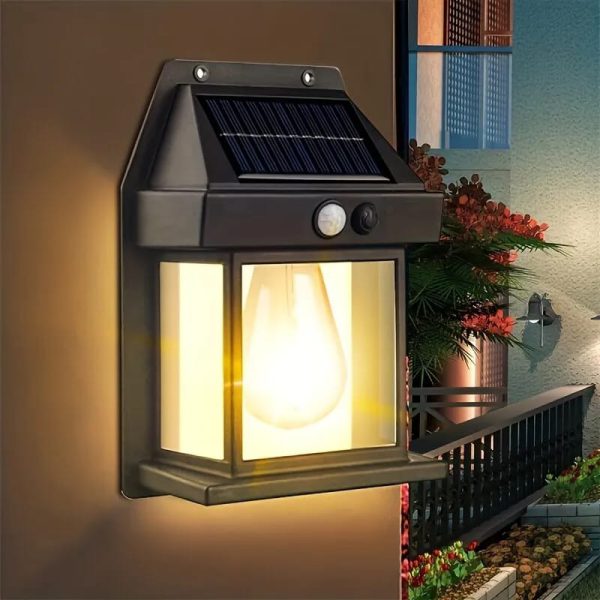 Solar Tungsten Filament Lamp / Courtyard Garden Wall Lamp