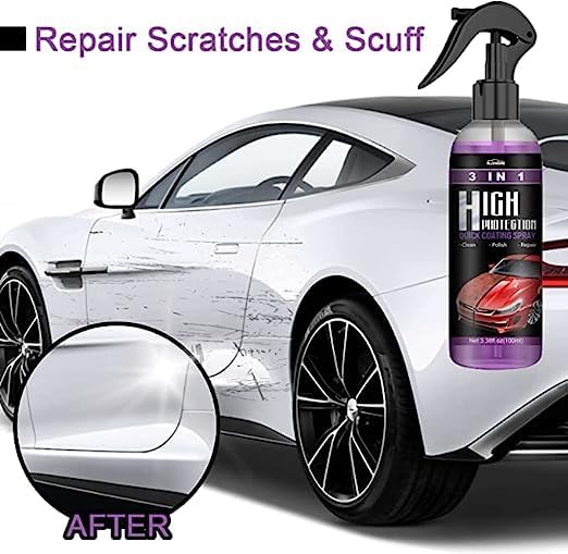 3 In 1 High Protection Quick Car Coating Spray /  Plastic Parts Refurbish Agent Car Hand Spray (100 Ml)