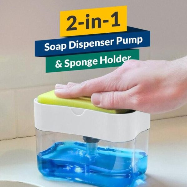 2 In 1 Soap Dispenser / Soap Pump With Sponge (random Color )