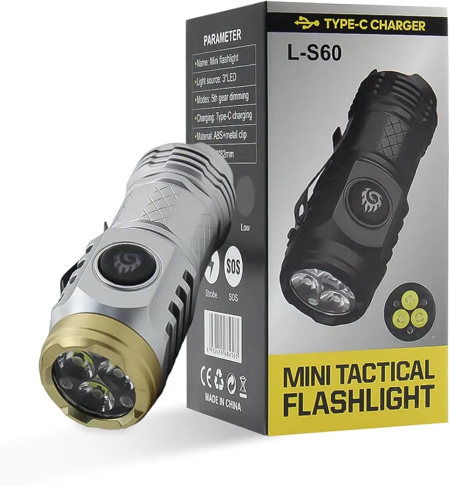 Three-eyed Monster Rechargeable Torch / 5 Modes Ultra-bright Waterproof Flashlight