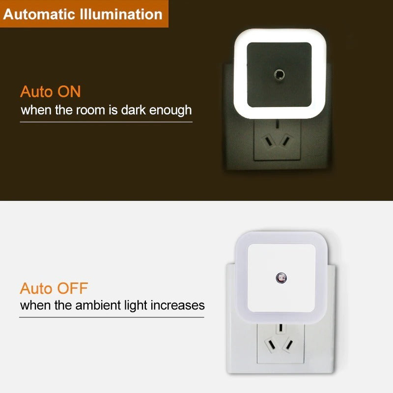 Light Sensor Led Night Light / Night Lamp With Automatic Sensor / Ideal For Decor (white Light)