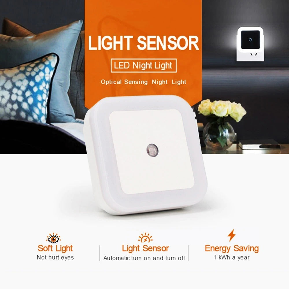 Light Sensor Led Night Light / Night Lamp With Automatic Sensor / Ideal For Decor (white Light)