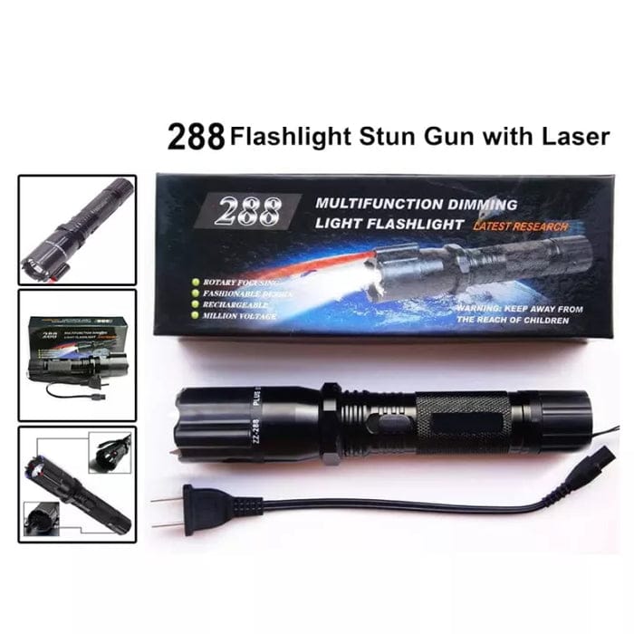 288 Self Defense Flash Light / Rechargeable Flashlight With Laser