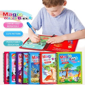 (1 Pcs) Magic Water Book Painting Drawing Coloring Book / Doodle & Magic Water Pen(random Book)