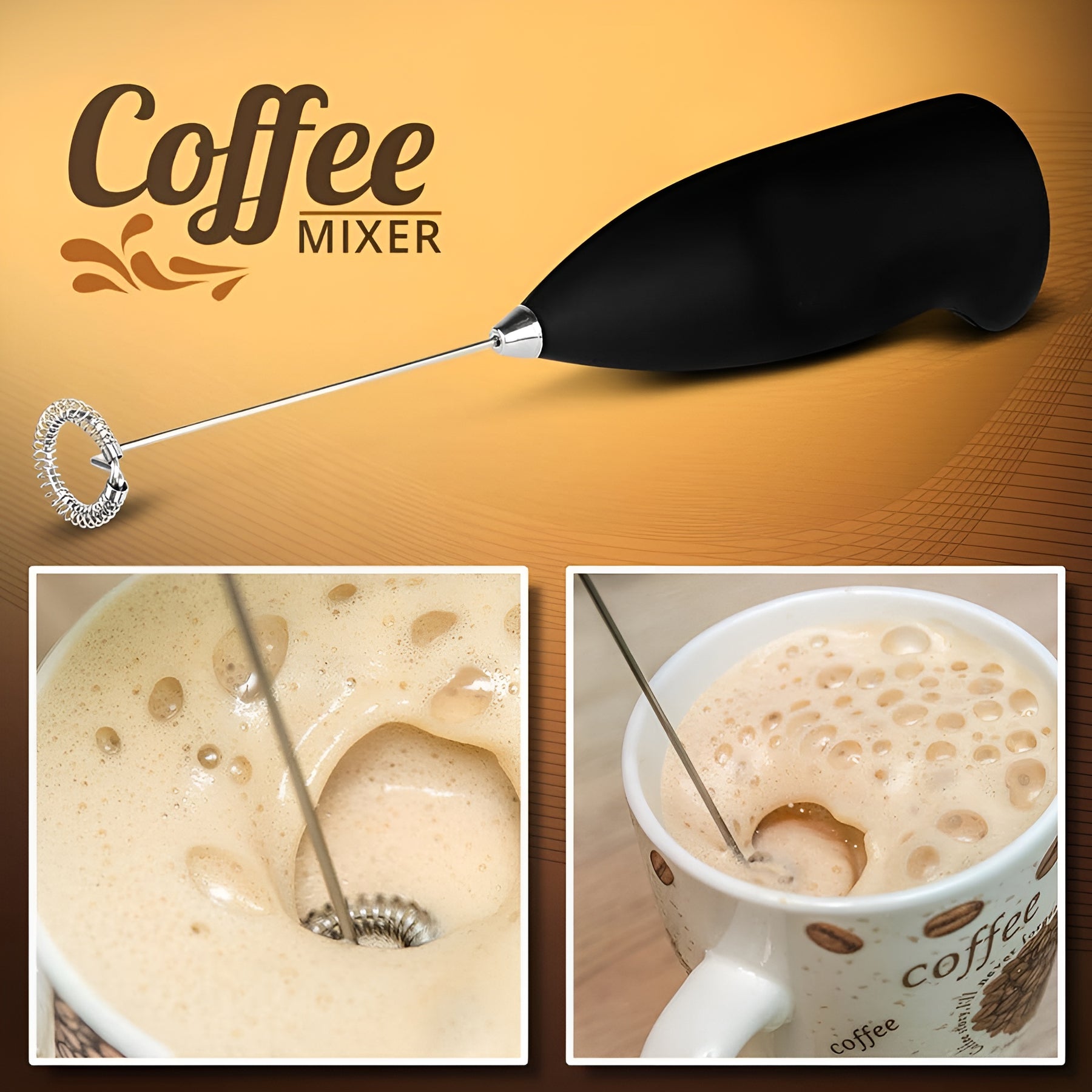 Whisk Frother For Coffee | Handheld Beater For Coffee, Milk, Eggs And Yogurt – Hand Beater (random Color)