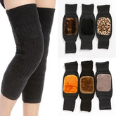 (1 pair) Knee Warmer Woolen Knee Cap For Men And Women (random Design)