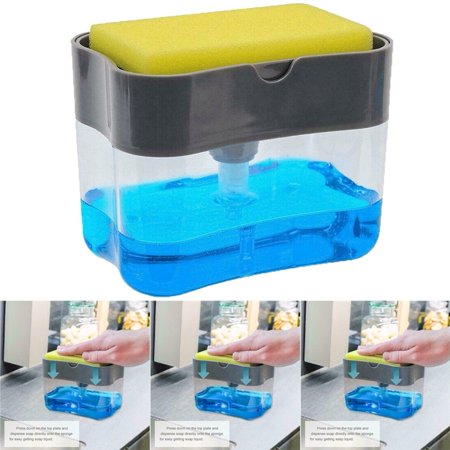 2 In 1 Soap Dispenser / Soap Pump With Sponge (random Color )